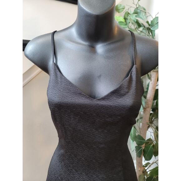 Versona Dress Womens Size 2 Black Sleeveless Fit and Flare Textured Party - Picture 10 of 13
